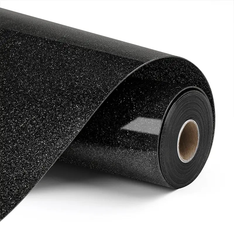 Heat Transfer Vinyl Glitter - Black - 30.5 x 90 cm