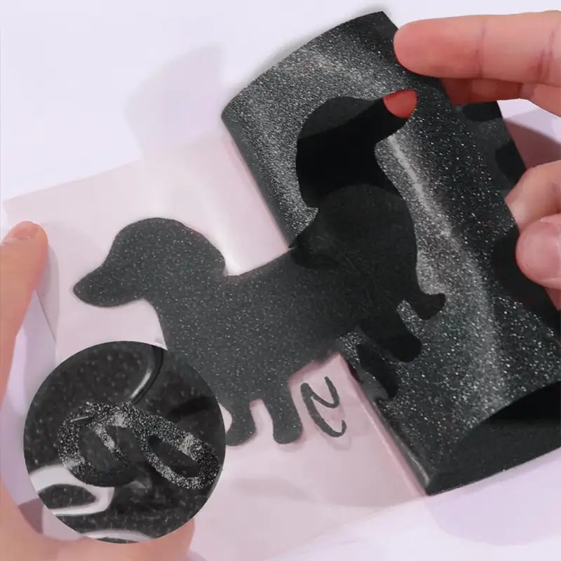 Heat Transfer Vinyl Glitter - Black - 30.5 x 90 cm