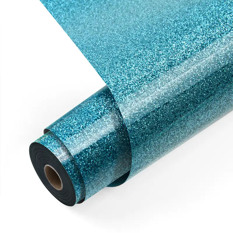 Heat Transfer Vinyl Glitter - Light Blue - 30.5 x 90 cm