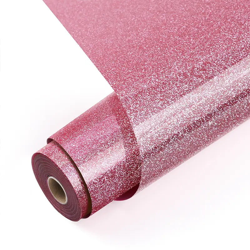 Heat Transfer Vinyl Glitter - Pink - 30.5 x 90 cm
