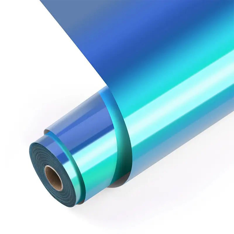 Permanent Adhesive Vinyl Holographic - Aqua Blue - 30.5 x 90 cm