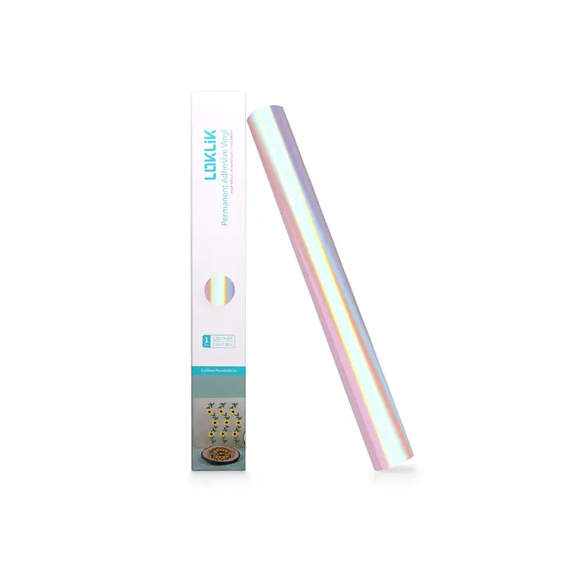 Permanent Adhesive Vinyl Holographic - Pink - 30.5 x 90 cm