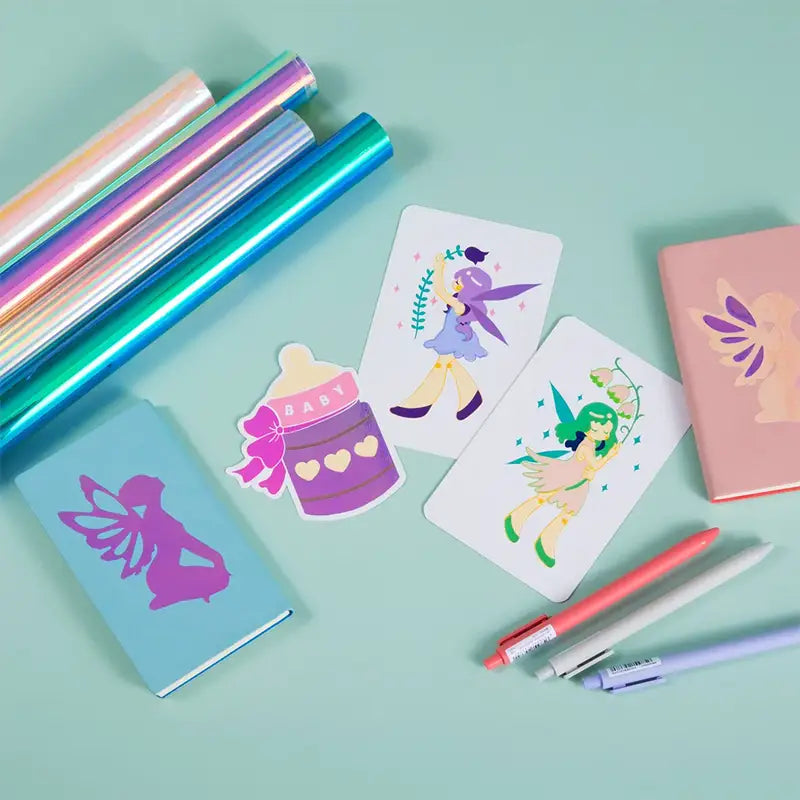 Permanent Adhesive Vinyl Holographic - Pink - 30.5 x 90 cm