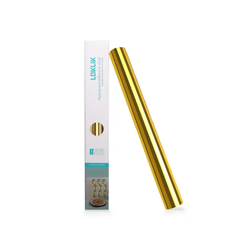 Permanent Adhesive Vinyl Mirror Metallic - Gold - 30.5 x 180 cm