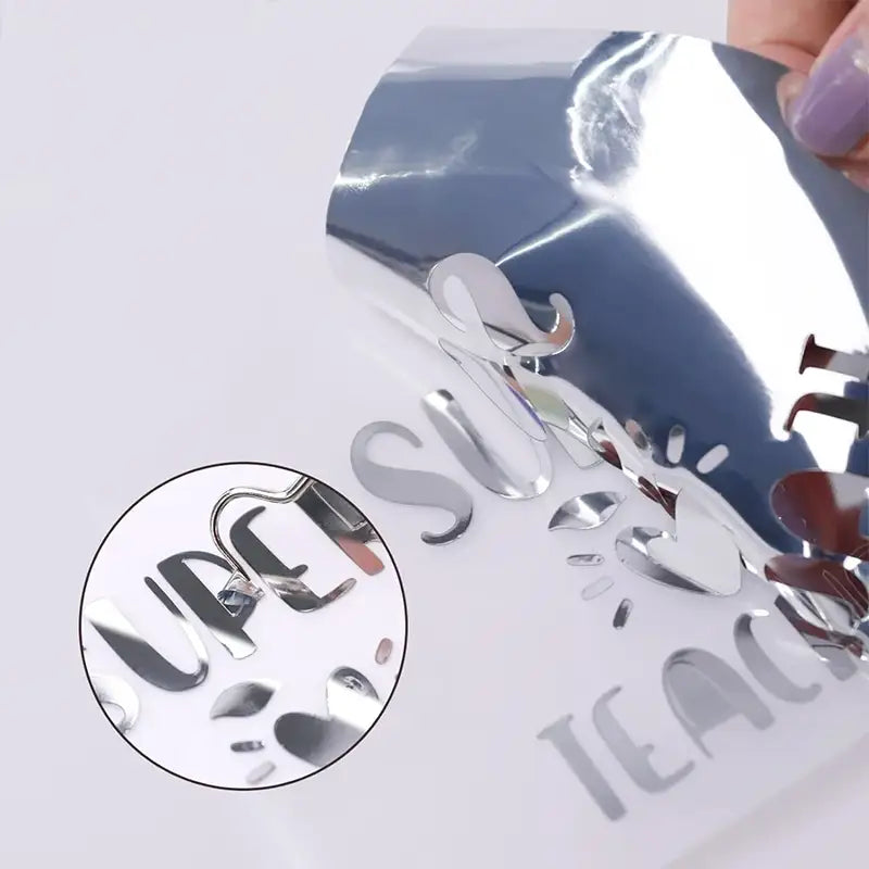 Permanent Adhesive Vinyl Mirror Metallic - Silver - 30.5 x 180 cm