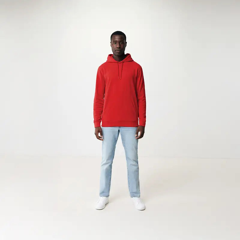 Jasper Red Recycled Cotton Hoodie