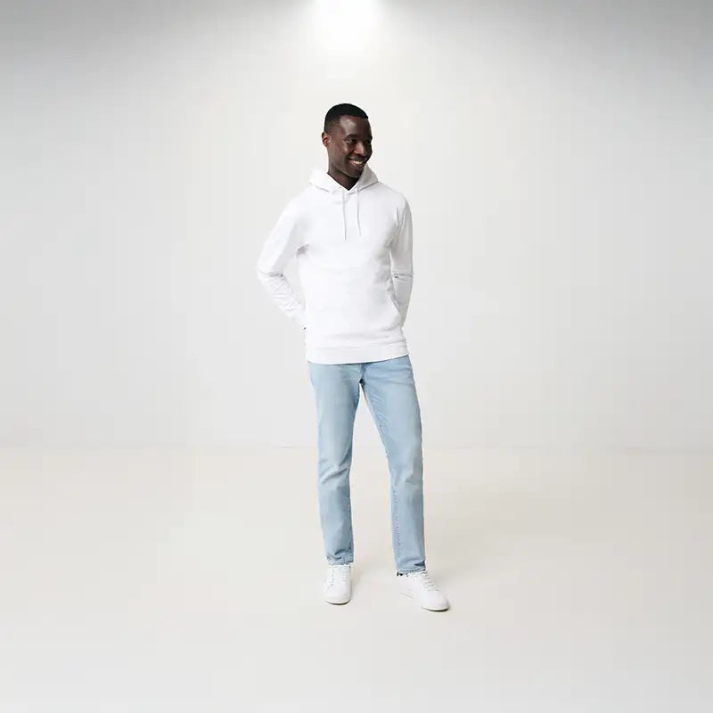 Jasper White Recycled Cotton Hoodie