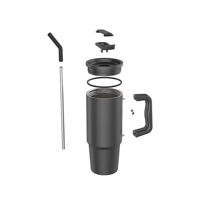 Deluxe 900ml Stainless Steel Tumbler - Black
