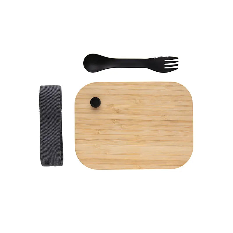 Glass Lunchbox with Bamboo Lid & Spork