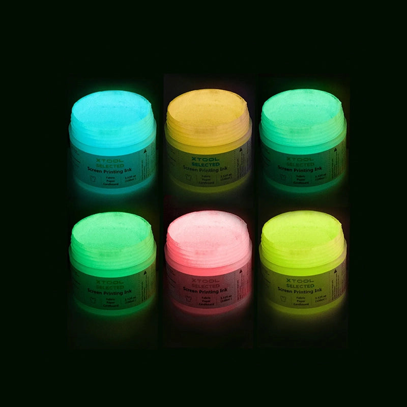 xTool Glow in the Dark Color Screen Printing Ink Set