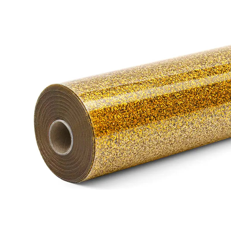 Heat Transfer Vinyl Glitter - Golden - 30.5 x 90 cm