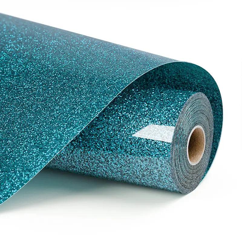 Heat Transfer Vinyl Glitter - Light Blue - 30.5 x 90 cm