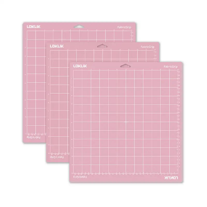 LOKLiK Cutting Mat 3 Pack - Pink Fabric Grip