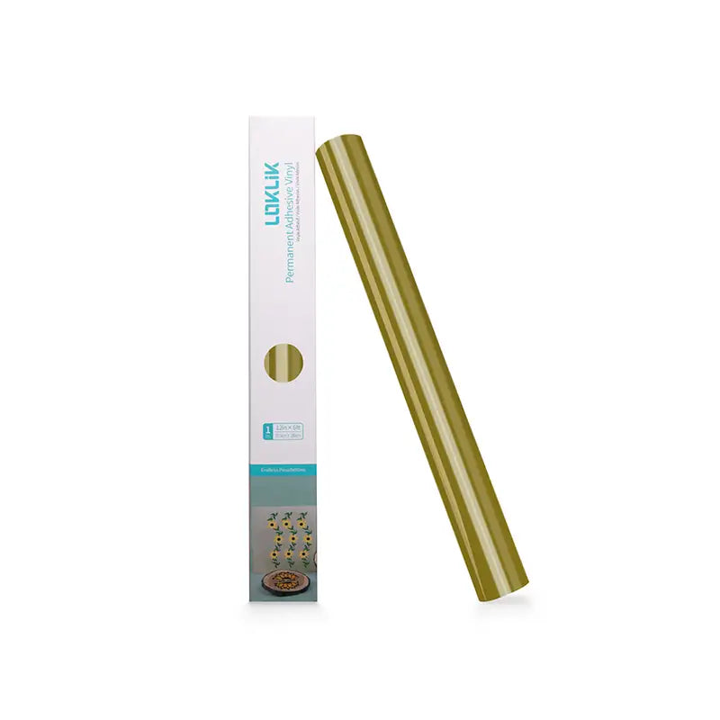 Permanent Adhesive Vinyl Glossy - Golden - 30.5 x 180 cm