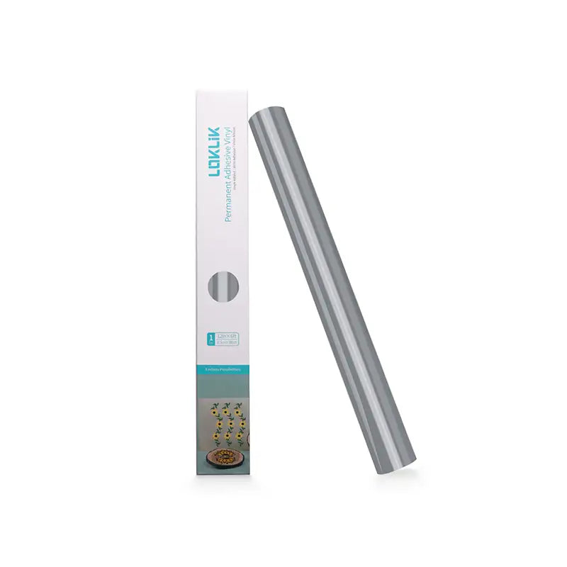 Permanent Adhesive Vinyl Glossy - Silver - 30.5 x 180 cm