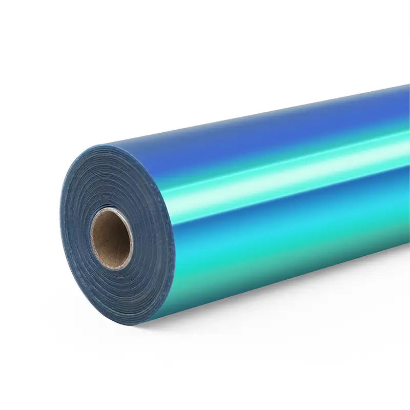Permanent Adhesive Vinyl Holographic - Aqua Blue - 30.5 x 90 cm