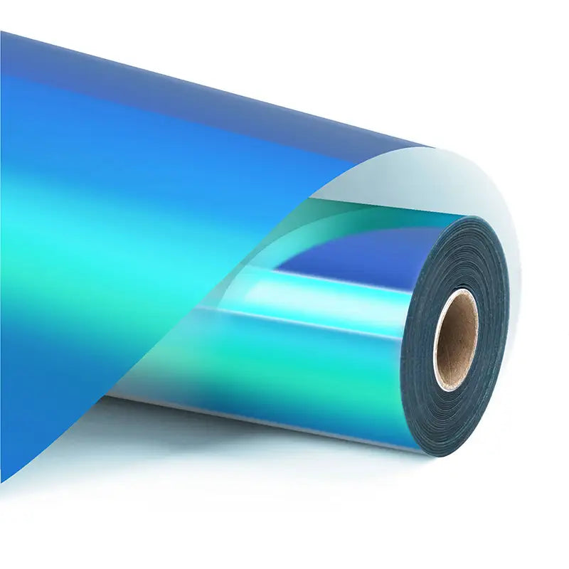Permanent Adhesive Vinyl Holographic - Aqua Blue - 30.5 x 90 cm