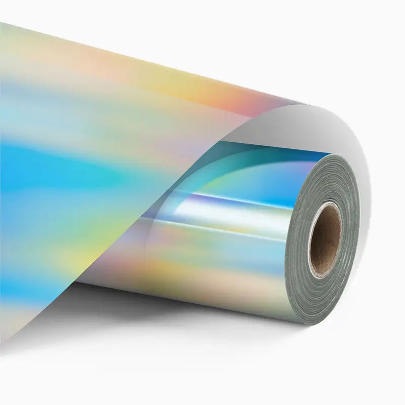 Permanent Adhesive Vinyl Holographic - Iridescent Silver - 30.5 x 90 cm
