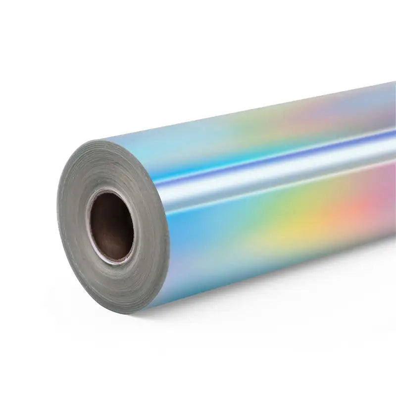 Permanent Adhesive Vinyl Holographic - Iridescent Silver - 30.5 x 90 cm