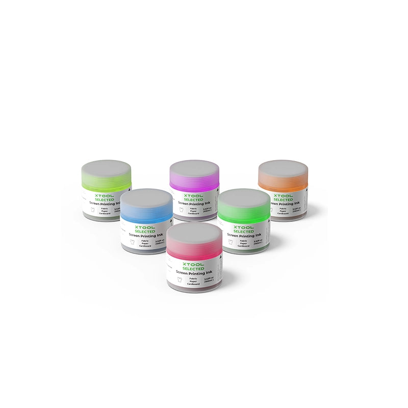 xTool Fluorescent Color Screen Printing Ink Set